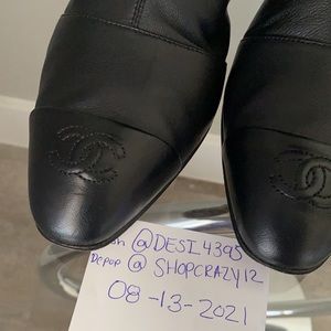 Chanel CC LOGO LAMBSKIN THIGH HIGH BOOT 17S SZ 42